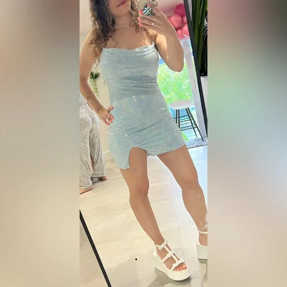 City Studio | Dresses | Blue Sparkly Dress | Poshmark